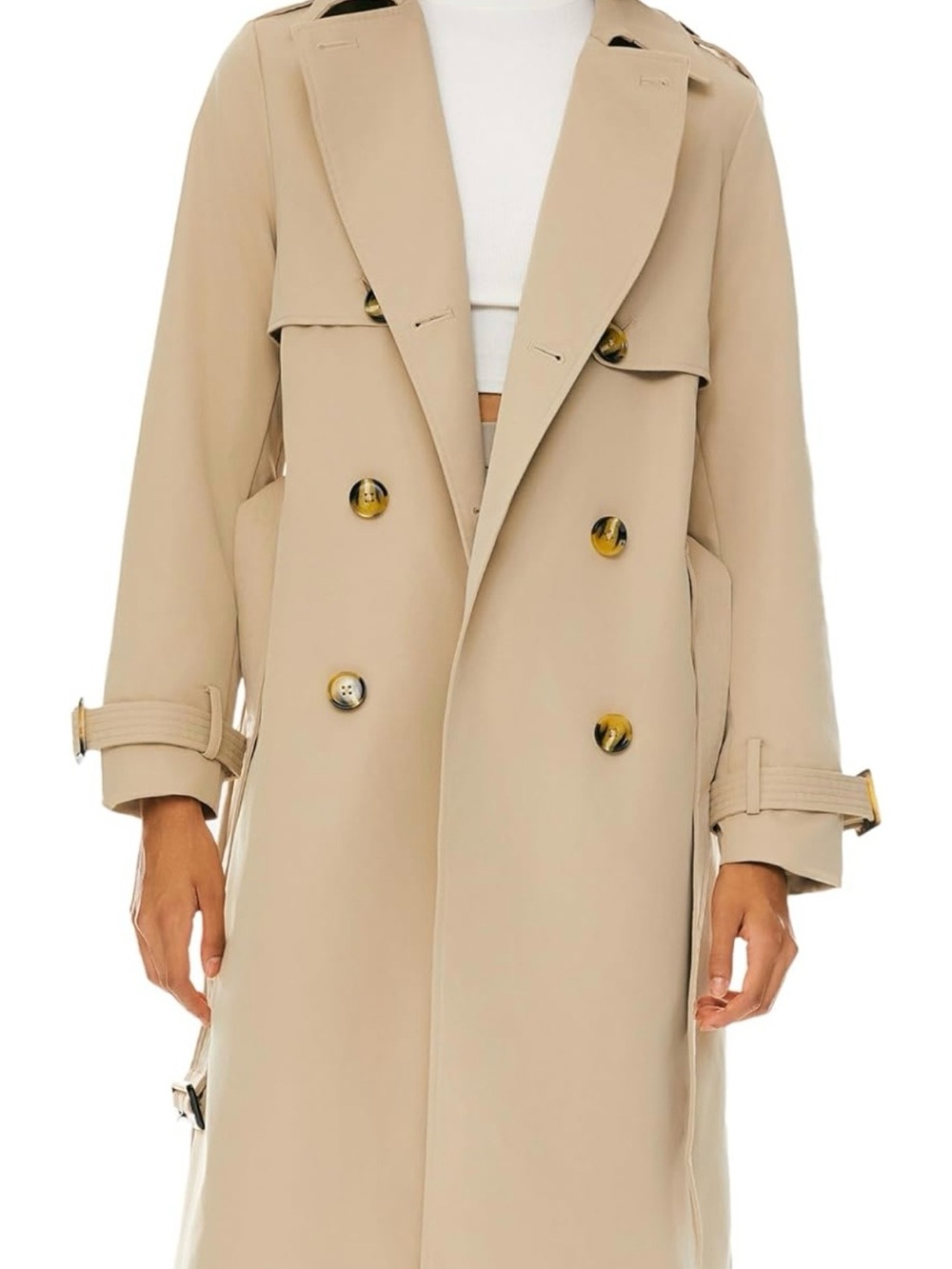 Orolay Classic Beige Double-Breasted Trench Coat XL NWT